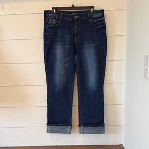 Roswear XL Dark Indigo Cropped Jeans for Women